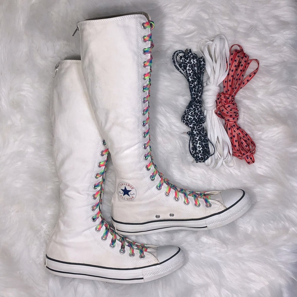 ❤️‍🔥RARE White Converse Chuck Taylor XX-Hi All Star Knee High Sneaker Boot 9.5